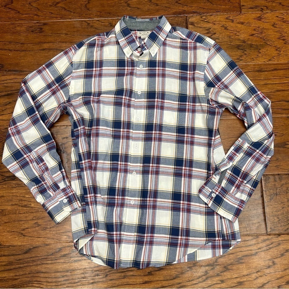 J. Crew cotton‎ plaid tailored button down shirt